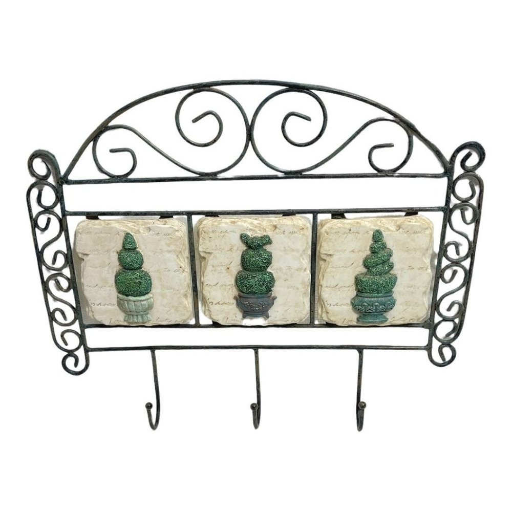 Giftcraft Wall Hooks With Sculpted Stone Tiles